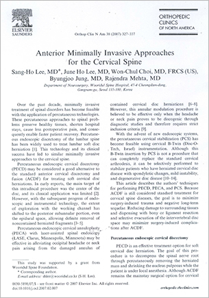 Anterior minimally invasive approaches for the cervical spine