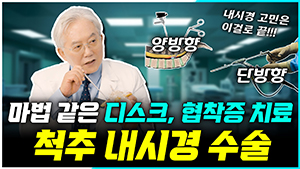 디스크, 협착증 치료 '척추 내시경수술'